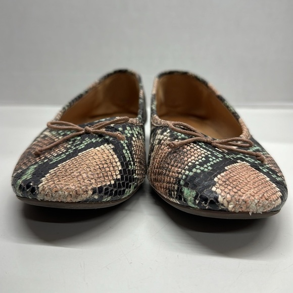 Madewell The Adelle Ballet Flat Slip On Shoes Snake Embossed Leather Size 7.5 - Picture 7 of 10